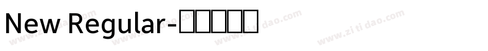 New Regular字体转换